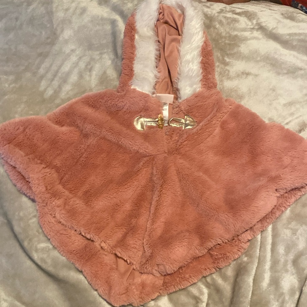 Little lass Toddler girls faux fur cape